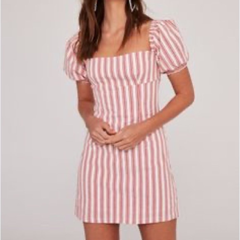 Stone cold fox louvre dress red white stripe small 1